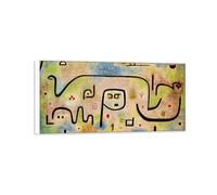 MUHJDYC Paul Klee Famosa Arte Cuadros Reproducción-Marco Blanco Impresiones en Lienzo Decoracion Salon-Insula Dulcamara 50x100cm-19x39in