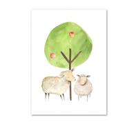 Muholin Animales de granja Cerdo Vaca Oveja Pollo Ganso Cuadros en lienzo para guardería Póster e impresión Arte de pared Imágenes para sala de estar hogar 60x90cm Sin Marco