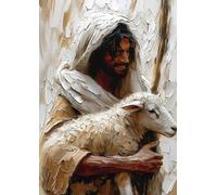 Muholin Jesucristo caminando sobre el agua Mano de Dios Retrato de Jesús Póster clásico retro Lienzo Pinturas Arte de pared Cuadros Decoración del hogar 50x70cm Sin Marco
