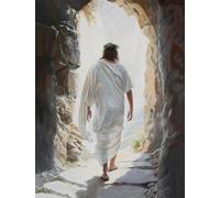 Muholin Jesucristo caminando sobre el agua Mano de Dios Retrato de Jesús Póster clásico retro Lienzo Pinturas Arte de pared Cuadros Decoración del hogar 21x30cm sin marco