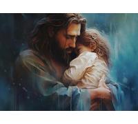 Muholin Jesucristo caminando sobre el agua Mano de Dios Retrato de Jesús Póster clásico retro Lienzo Pinturas Arte de pared Cuadros Decoración del hogar 60x90cm Sin Marco