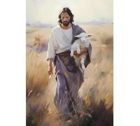 Muholin Jesucristo caminando sobre el agua Mano de Dios Retrato de Jesús Póster clásico retro Lienzo Pinturas Arte de pared Cuadros Decoración del hogar 50x70cm Sin Marco