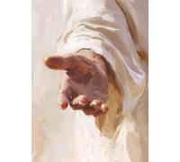 Muholin Jesucristo caminando sobre el agua Mano de Dios Retrato de Jesús Póster clásico retro Lienzo Pinturas Arte de pared Cuadros Decoración del hogar 60x90cm Sin Marco