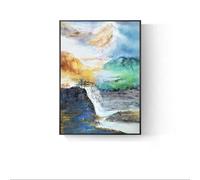 Muholin Pósteres y láminas de arte abstracto de paisajes del mundo colorido,pinturas sobre lienzo,cuadros de arte para la pared de la sala de estar y la decoración del hogar. 30x40cm sin marco