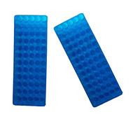 MUHWA Gradilla Doble Panel 60 Posiciones para Tubos de Microcentrífuga 0,2-2 ml, Azul, Polipropileno, de Laboratorio