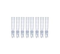 MUHWA HPLC Inserto de vial, inserto de plástico transparente con Polyspring, 9-425 viales insertos de plástico apto para viales de muestra automática de 2 ml, volumen 200ul, paquete de 100
