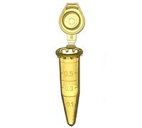 MUHWA Tubo de microcentrífuga graduado de polipropileno de 1000 piezas con tapa a presión, microtubos de capacidad de 0,5 ml (amarillo)