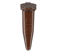 MUHWA Tubos de Microcentrífuga de 0,5 ml, 1000 Piezas, Polipropileno Graduado con Tapa a Presión, Marrones, Microtubos para Muestras de Laboratorio