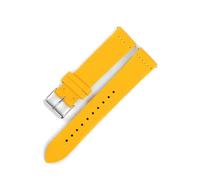 MUIDSEN Correa de reloj de liberación rápida, correa de cuero for reloj de 18 a 22 mm, cuero encerado con aceite(Yellow,18mm)