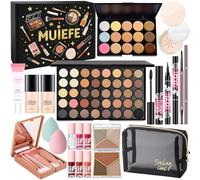 Muiefe Set Maquillaje Mujer, Kit Maquillaje Profesional Completo, Estuche Regalo Maquillaje Adolescente con Paleta Sombras de Ojos Paleta de Corretores Contorno Fondo Mascara Brillo Labial Línea Ojos