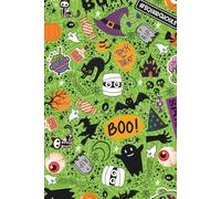 MuiMui A5 Notebook Hardback Journal with Inspirational Quotes. Lined, Dotted, Graph & Plain Paper Combination - Halloween Green Design: Motivational diary
