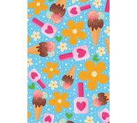 MuiMui A5 Notebook Hardback Journal with Inspirational Quotes. Lined, Dotted, Graph & Plain Paper Combination - Blue Ice Cream Nails Design: Diary for teens