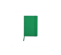 Muitomas, Bloc de Notas A5, cuaderno de apuntes para oficina, con cubierta blanda, bolsillo interior y cierre elástico, 120 hojas rayadas, 13 x 21 cm, color verde