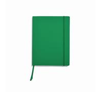 Muitomas, Bloc de Notas Grande, cuaderno de apuntes para oficina, con cubierta blanda, bolsillo interior y cierre elástico, 120 hojas rayadas, 19 x 25 cm, color verde