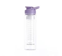 Muitomas, Botella con Infusor, Diseño Compacto con Tapa Hermética, para Infusiones de Frutas, Té o Hierbas, Capacidad 700 ml, Color Lila