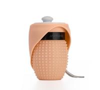 Muitomas Botella para Perros Portátil y Antigoteo, Compacta y Ligera, Capacidad de 350 ml, Color Peach Fuzz