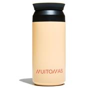 Muitomas, Botella térmica de 350 ml, botella térmica ligera y portátil de acero, botella térmica de diseño elegante con cierre hermético, color melocotón Fuzzy