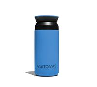 Muitomas Botella térmica de 350 ml - Ligera y portátil de acero, diseño elegante con cierre hermético - Color azul