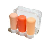 Muitomas, botellas de viaje con funda transparente, 3 botellas de viaj