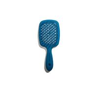 Muitomas Cepillo para el cabello, cepillo fino con cerdas flexibles y mango ergonómico, cepillo desenredante para cabello liso y rizado, color azul