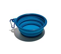 Muitomas, Cuenco Plegable para Perros y Gatos con Gancho Incluido, Materiales Duraderos y Seguros, Fácil de Transportar, Color Azul Ótano