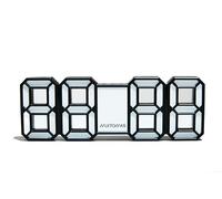 Muitomas, Despertador Digital con Luces de Neón, Reloj de Pared o de Escritorio LED, Visualización Ajustable en Formato de 12/24 Horas, Entrada de CC 5 V/1 A, Color Blanco