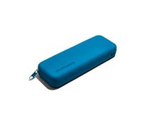 Muitomas, Estuche de silicona Soft Touch, suave portalápices con cierre de cremallera, tamaño compacto 19 x 7,5 cm, color azul
