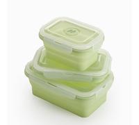 Muitomas, juego de tapas plegables de silicona para alimentos, 3 tamaños, color verde salvia