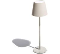 Muitomas, Lámpara de mesa con control táctil e intensidad de la luz ajustable, lámpara de diseño para mesita de noche o escritorio, carga cable USB-C, batería de 1800 mAh, color blanco
