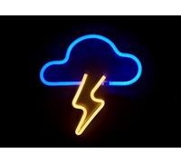 Muitomas, Lámpara de Neón de Pared, Decoración de Pared para Oficina, Estudio o Hogar, Diseño Colorido con Forma de Nube, Potencia 5 W, Entrada CC 5 V