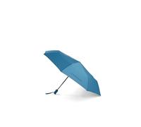 Muitomas Paraguas Automático Plegable con Shopper Incluida, Paraguas Resistente al Viento, Estructura con Varillas de Fibra de Vidrio, Bolsillo con Cremallera, Elegante para Uso Diario, Azul Óptano