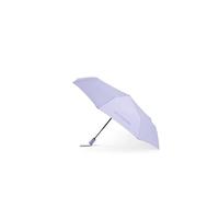 Muitomas Paraguas Automático Plegable con Shopper Incluida, Paraguas Resistente al Viento, Estructura con Varillas de Fibra de Vidrio, Bolsillo con Cremallera, Elegante para Uso Diario, Lila