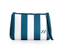 Muitomas Pochette para Mujer en Neopreno a Rayas, bolso de mujer con cierre de cremallera y correa de muñeca, 24 x 16 x 6 cm,