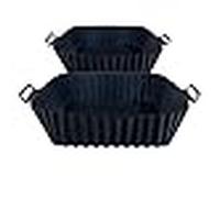 Muitomas, set de 2 moldes de silicona para freidora de aire 17,5×17,5