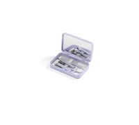 Muitomas Set de Manicura Compacto con Estuche Rígido, incluye Cortauñas, Lima, Empujador de Cutículas y Cortacutículas, Ideal para Viaje y Uso Diario, Lila