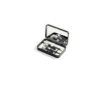 Muitomas Set de Manicura Compacto con Estuche Rígido, incluye Cortauñas, Lima, Empujador de Cutículas y Cortacutículas, Ideal para Viaje y Uso Diario, Negro