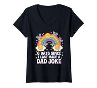 Mujer 0 Days From I Last Made A Dad Joke Humor Meme Daddy Camiseta Cuello V