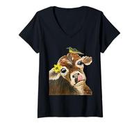 Mujer 0549 el joven lindo Muh 2021 más 3 Mumzy Maria Uberstein Camiseta Cuello V