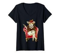 Mujer 0566 Sentado MUH 2021 más 3 Mumzy Maria Uberstein Camiseta Cuello V