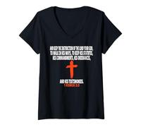Mujer 1 Reyes 2:3 Versículos de la Biblia Escritura Camiseta Cuello V