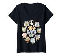 Mujer 100 Days of Being A Silly Goose Camiseta Cuello V