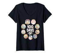 Mujer 100 Days of Being A Silly Goose Camiseta Cuello V