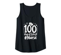 Mujer 100 Days School Nurse Camiseta sin Mangas
