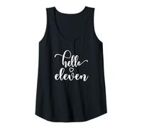 Mujer 11 cumpleaños, para niñas, Hello Once, 11 años, Lindo Camiseta sin Mangas
