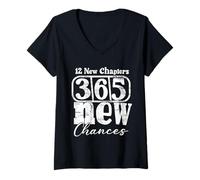 Mujer 12 Nuevos Capítulos 365 Nuevas Oportunidades Camiseta Cuello V