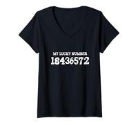 Mujer 18436572 Motor Big Block de My Lucky Number Firing Order V8 Camiseta Cuello V