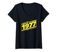 Mujer 1977 Yo Estaba allí Cuando Todo comenzó | Ciencia ficción Nerd Camiseta Cuello V