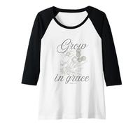 Mujer 2 Pedro 3:18 Crecer En Gracia Flores Vintage Camiseta Manga Raglan