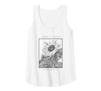 Mujer 2 Pedro 3:18 Crecer en Gracia Girasol Camiseta sin Mangas