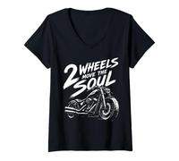 Mujer 2 Ruedas Move The Soul Motorcycle Bike Rider Gift Camiseta Cuello V